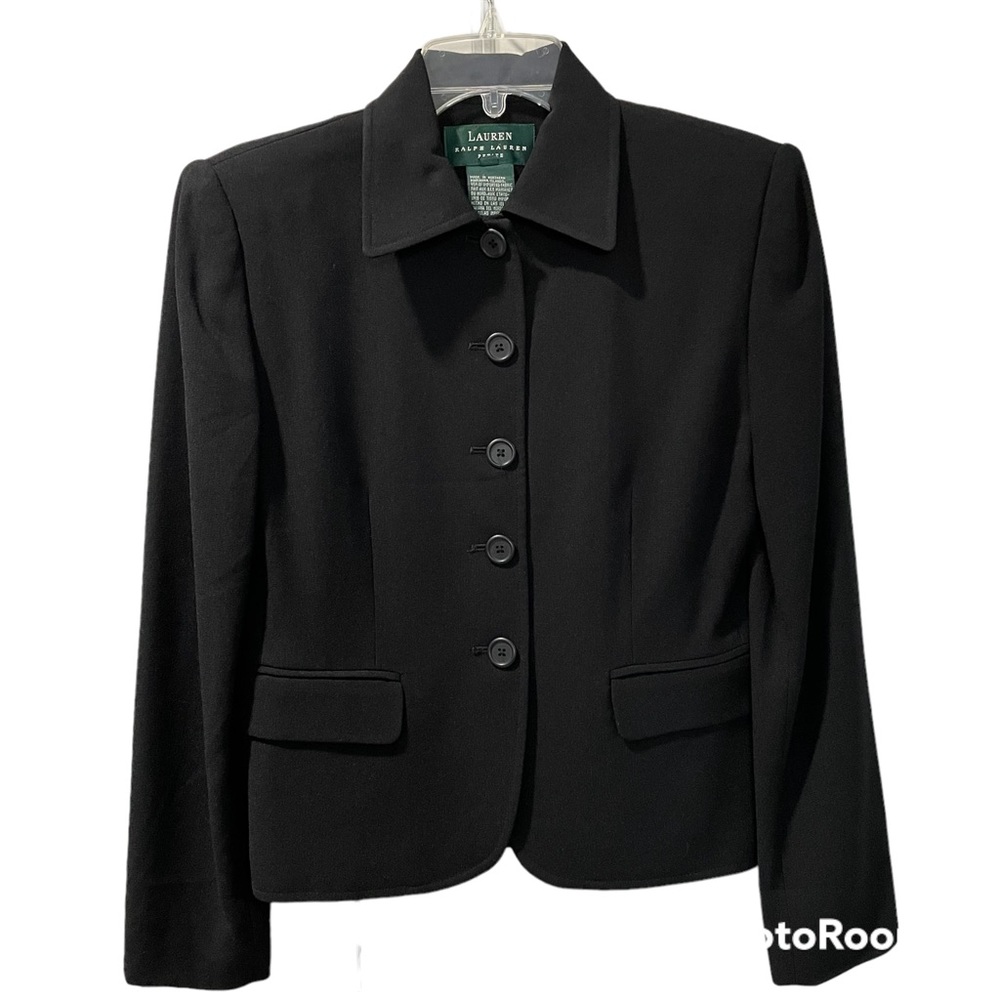 Lauren Ralph Lauren Women’s Long Sleeve Black Jacket Gently Worn 5 Button Front